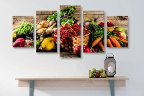 Quadri 5 pezzi – Frutta e verdura fresca