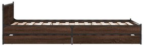 Giroletto cassetti rovere marrone 75x190 cm legno multistrato