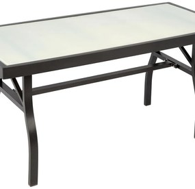 Tavolo da pranzo per giardino Torino NATERIAL in alluminio con piano in vetro per 4 persone 49.5x100.5cm