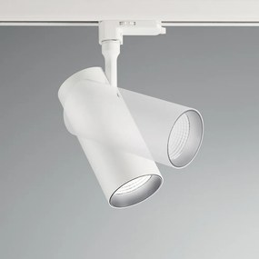 Proiettore Cilindrico Smile Alluminio Bianco Led 30W 3000K Luce Calda Cri90 50°