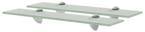 Mensole Galleggianti 2 Pz İn Vetro 50x20 Cm 8 Mm /