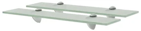Mensole Galleggianti 2 Pz İn Vetro 50x20 Cm 8 Mm /