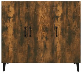 Credenza rovere fumo 90x34x80 cm in legno multistrato