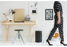 Bidone in acciaio nero opaco 12 l NewIcon - Brabantia