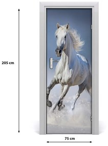 Adesivo per porta cavallo su galoppo 75x205 cm