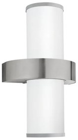 EGLO 86541 - Applique da esterno BEVERLY 2xE27/60W argento / bianco