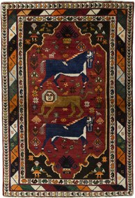 Gabbeh Tappeto 190 x 130 Rosso (Iran) Annodato A Mano