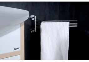Sapho - Porta asciugamani a parete girevole X-ROUND 19,5x45 cm cromo lucido