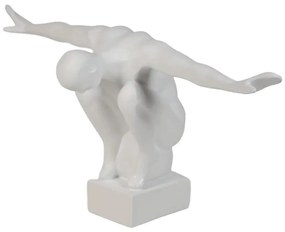 Decorazione da tavolo 19,5 x 16 x 38,5 cm resina/bianca