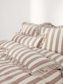 Copripiumino in lino e cotone con volant Posie