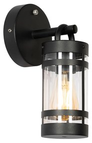 Lampada da parete per esterni nera IP44 con sensore crepuscolare - Ruben