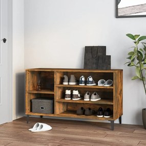 Scarpiera Rovere Fumo 102x36x60 Cm İn Legno Multistrato /