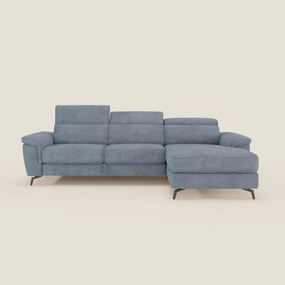 Estro Divano estraibile con chaise-longue e poggiatesta reclinabili in tessuto impermeabile T14 carta da zucchero