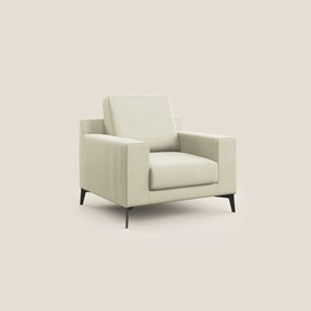 Prestige poltroncina moderna in microfibra smacchiabile T11 panna