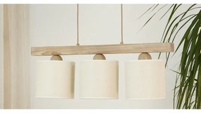 Brilagi - Lampadario a sospensione con filo FOREST 3xE27/15W/230V pino/marrone/color crema