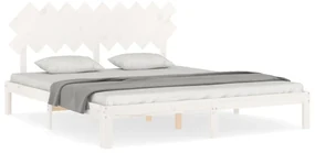 Giroletto con testiera bianco 6ft super king in legno massello