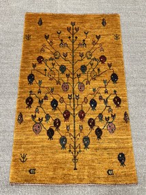 Loribaft Tappeto 60 x 100 Giallo (Iran) Annodato A Mano