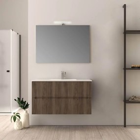 Mobile da bagno Noce 100 cm cannettato Riga