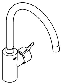 GROHE 32843002 - Miscelatore da cucina EUROSMART COSMOPOLITAN cromo lucido