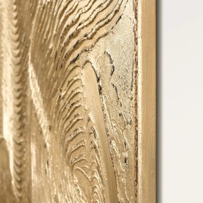 Quadro dipinto a mano 88x118 cm Metallic Champagne - Malerifabrikken