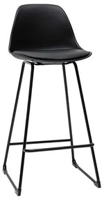 Set di 2 sgabelli da bar design neri piedi metallo FRANZ