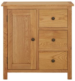 Credenza 70x35x75 cm legno massello di rovere