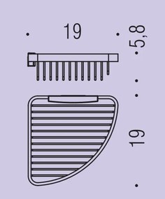 Colombo Design B96490cr griglia portaoggetti angolare sganciabile per box doccia cromo