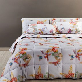 Trapunta in Cotone Butterfly Matrimoniale Caleffi Grigio CA