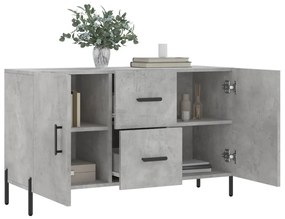 Credenza grigio cemento 100x36x60 cm in legno multistrato