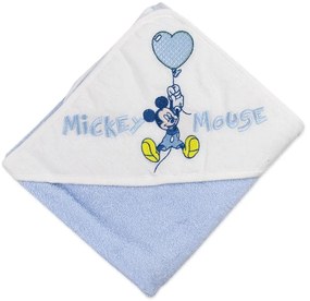 Accappatoio Baby a Triangolo in Spugna Disney Mickey Mouse  Colore Azzurro