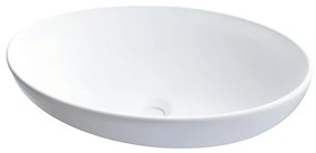 Lavabo da appoggio rettangolare in ceramica L 59 x H 16 x P 42 cm bianco