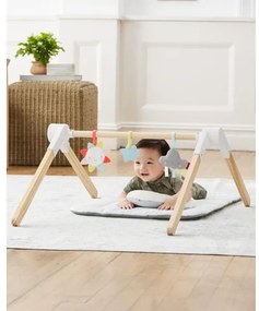 Skip Hop - Coperta per bambini per giocare con il trapezio di legno Fodera CLOUD