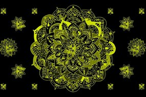 Carta da parati – Mandala giallo