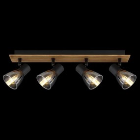 Globo 54307-4W - Luce Spot CLAUDE 4xE14/40W/230V nero/legno