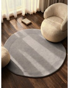 Tappeto rotondo grigio in misto lana tessuto a mano ø 160 cm Kari Organic – Villeroy&amp;Boch
