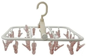 Trade Shop - Stendino Portatile Stendibiancheria Pieghevole Casa Campeggi 24 Mollette 38x22cm