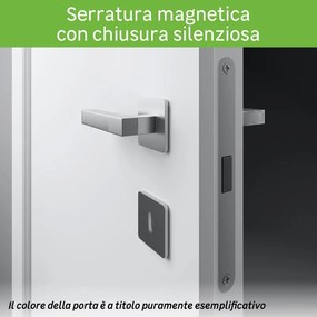 Porta doppia anta battente Nakano grigio L 160 x H 210 cm sinistra