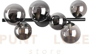 Perlage lampadario da soffitto 6 luci attacco g9 fume' lampadine in...