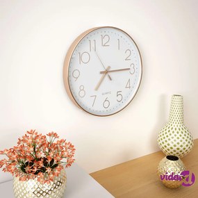 vidaXL Orologio da Parete 30 cm Oro Rosa