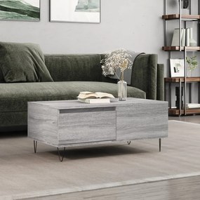 Tavolino Salotto Grigio Sonoma 90x50x36,5 Cm Legno Multistrato /