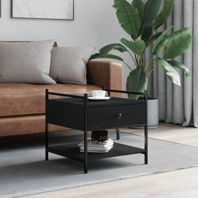 Tavolino Da Salotto Nero 50x50x50 Cm İn Legno Multistrato /