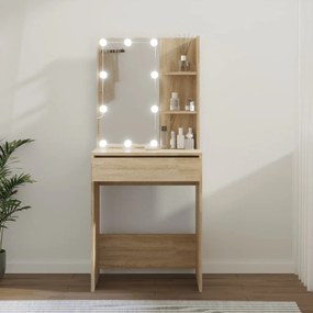 Toeletta Con Led Rovere Sonoma 60x40x140 Cm /