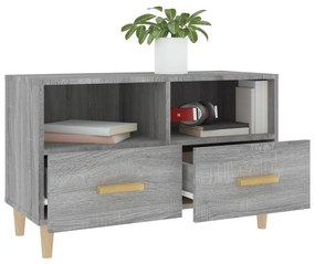 Mobile porta tv grigio sonoma 80x36x50 cm in legno multistrato