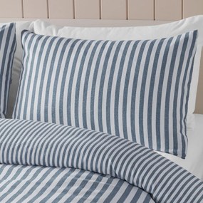 Lenzuola di flanella blu per letto matrimoniale 200x200 cm Stripe - Catherine Lansfield