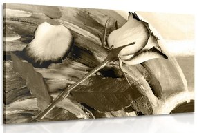 Quadro su tela – Rose in seppia