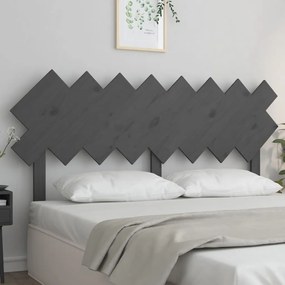 Testiera Per Letto Grigia 159,5x3x80,5cm Legno Massello Di Pino /
