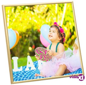 vidaXL Cornici Foto Collage 10 pz per Parete o Tavolo Oro 20x20cm MDF