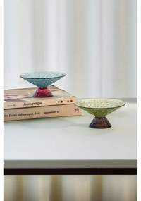 Fruttiera in vetro rosso e blu ø 15 cm Bonbon - Hübsch