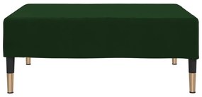 Poggiapiedi verde scuro 78x56x32 cm in velluto