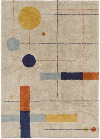 Tappeto per bambini fatto a mano Geometrical Shapes, lavabile